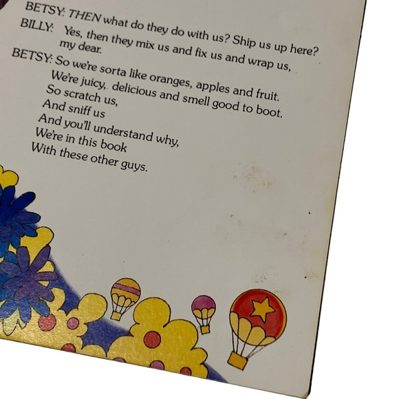 Vintage 80s Meet The Whiffy Wear Gang Scratch & Sniff Book Scented Fruits - Picture 5 of 8